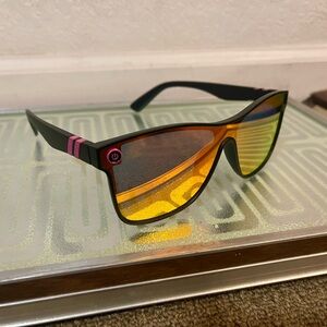 Stylish Black and Pink Orange Sunglasses